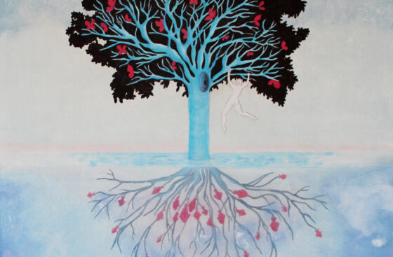 roots-in-water-goldfish-butterflies-self-consciousness-beatles-strawberryfieldsforever-branches-tree-of-life-painting