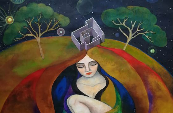 symolistic-painting,universe,maze,labyrinth,meditation,mother-nature
